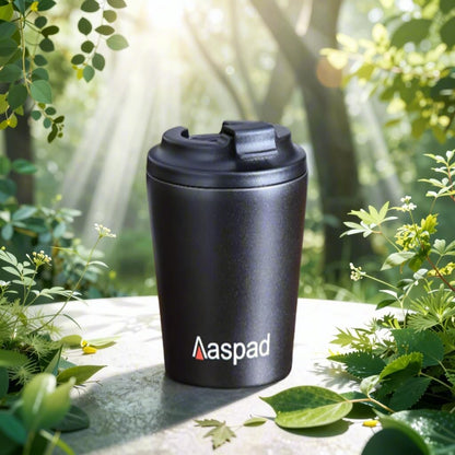 Coffee Tumbler 8 Oz-12 Oz Standard Medium Espresso travel mug Stainless Steel Double Wall Vacuum Insulated metal cups with Leak proof lid Thermal or iced Cappuccino Latte Americano Office gift