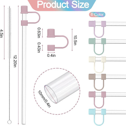 Clear Replacement Straw with Covers for Stanley 40&30 oz Cup -10mm