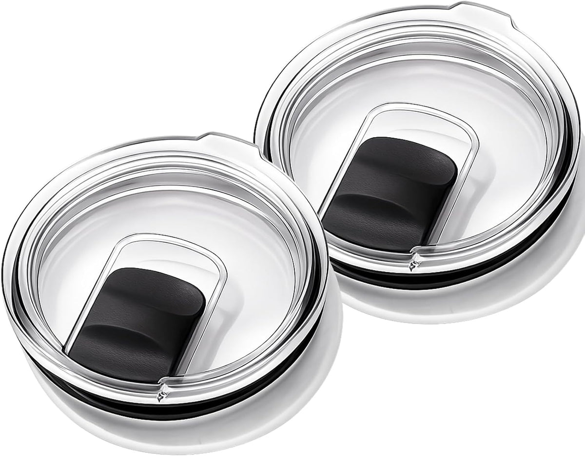 4 Pack Tumbler Lid Replacement for YETI 20oz Tumbler, BPA Free | For YETI 16 oz Pints, 10/24 oz Mugs and 10 oz Lowball, Spill Proof Magnetic Slider Lid Replacement