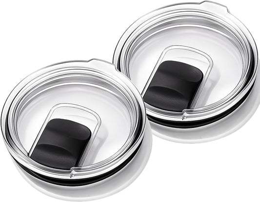 4 Pack Tumbler Lid Replacement for YETI 20oz Tumbler, BPA Free | For YETI 16 oz Pints, 10/24 oz Mugs and 10 oz Lowball, Spill Proof Magnetic Slider Lid Replacement