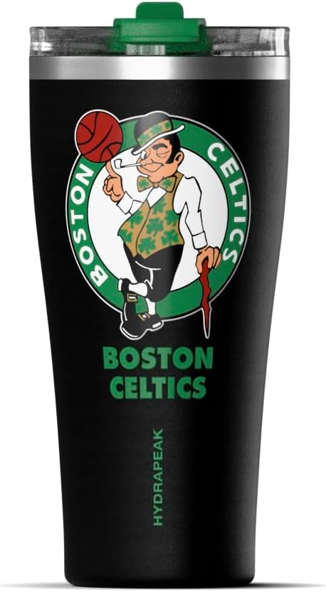 NBA Officially Licensed Houston Rockets 30oz Vacuum Insulated Stainless Steel Water Bottle with Straw Lid, Spill-Proof, Cup Holder Friendly Design for Daily Hydration