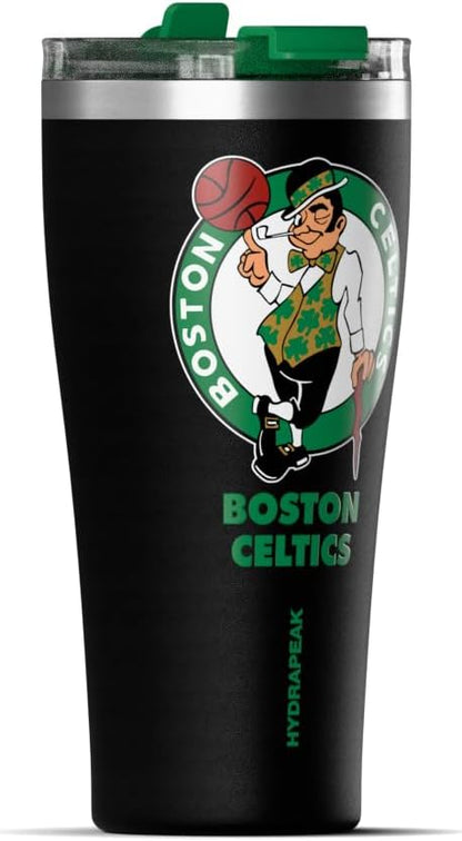 NBA Officially Licensed Houston Rockets 30oz Vacuum Insulated Stainless Steel Water Bottle with Straw Lid, Spill-Proof, Cup Holder Friendly Design for Daily Hydration