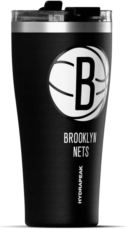 NBA Officially Licensed Houston Rockets 30oz Vacuum Insulated Stainless Steel Water Bottle with Straw Lid, Spill-Proof, Cup Holder Friendly Design for Daily Hydration