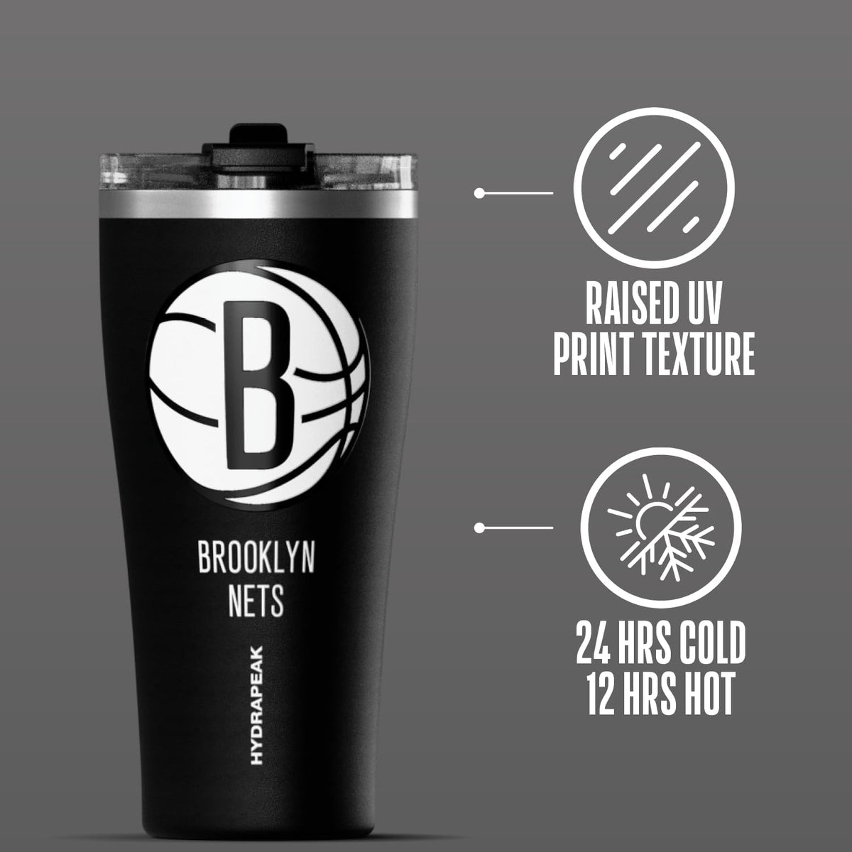 NBA Officially Licensed Houston Rockets 30oz Vacuum Insulated Stainless Steel Water Bottle with Straw Lid, Spill-Proof, Cup Holder Friendly Design for Daily Hydration