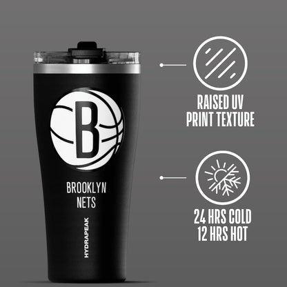 NBA Officially Licensed Houston Rockets 30oz Vacuum Insulated Stainless Steel Water Bottle with Straw Lid, Spill-Proof, Cup Holder Friendly Design for Daily Hydration