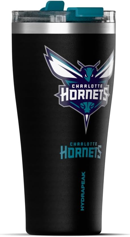 NBA Officially Licensed Houston Rockets 30oz Vacuum Insulated Stainless Steel Water Bottle with Straw Lid, Spill-Proof, Cup Holder Friendly Design for Daily Hydration