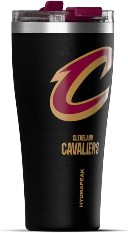 NBA Officially Licensed Houston Rockets 30oz Vacuum Insulated Stainless Steel Water Bottle with Straw Lid, Spill-Proof, Cup Holder Friendly Design for Daily Hydration