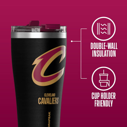 NBA Officially Licensed Houston Rockets 30oz Vacuum Insulated Stainless Steel Water Bottle with Straw Lid, Spill-Proof, Cup Holder Friendly Design for Daily Hydration