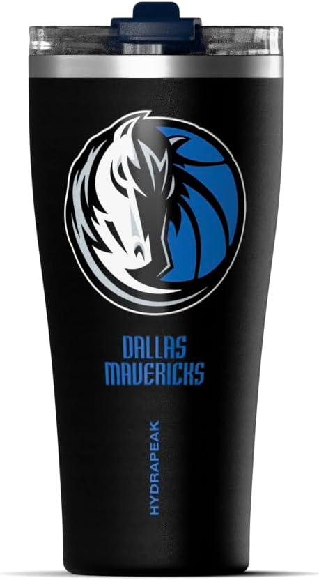 NBA Officially Licensed Houston Rockets 30oz Vacuum Insulated Stainless Steel Water Bottle with Straw Lid, Spill-Proof, Cup Holder Friendly Design for Daily Hydration