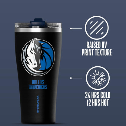 NBA Officially Licensed Houston Rockets 30oz Vacuum Insulated Stainless Steel Water Bottle with Straw Lid, Spill-Proof, Cup Holder Friendly Design for Daily Hydration