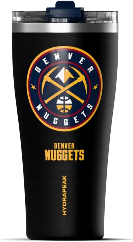 NBA Officially Licensed Houston Rockets 30oz Vacuum Insulated Stainless Steel Water Bottle with Straw Lid, Spill-Proof, Cup Holder Friendly Design for Daily Hydration