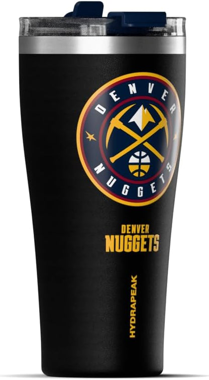 NBA Officially Licensed Houston Rockets 30oz Vacuum Insulated Stainless Steel Water Bottle with Straw Lid, Spill-Proof, Cup Holder Friendly Design for Daily Hydration