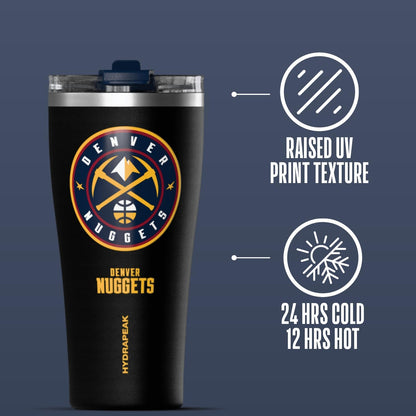 NBA Officially Licensed Houston Rockets 30oz Vacuum Insulated Stainless Steel Water Bottle with Straw Lid, Spill-Proof, Cup Holder Friendly Design for Daily Hydration
