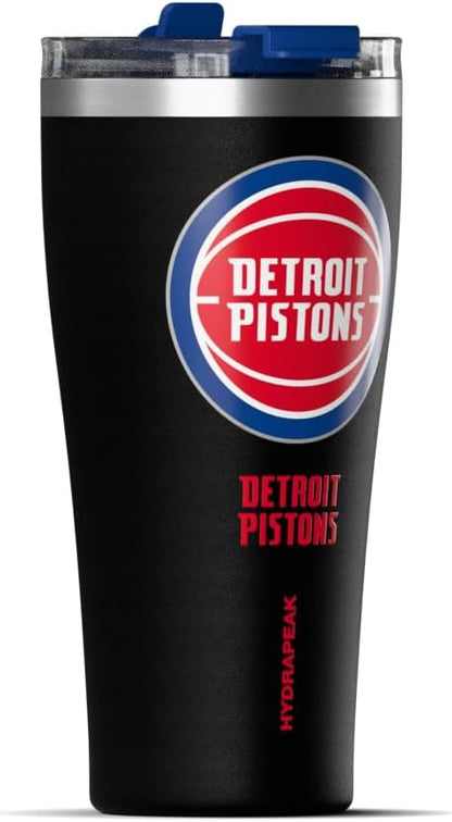 NBA Officially Licensed Houston Rockets 30oz Vacuum Insulated Stainless Steel Water Bottle with Straw Lid, Spill-Proof, Cup Holder Friendly Design for Daily Hydration