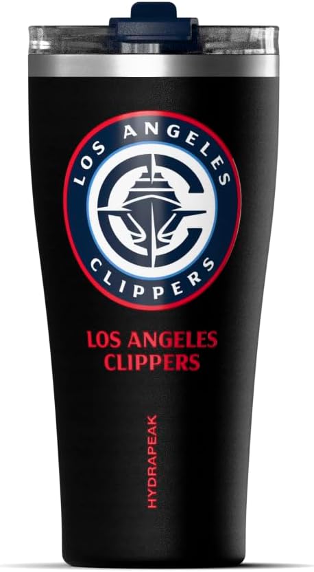 NBA Officially Licensed Houston Rockets 30oz Vacuum Insulated Stainless Steel Water Bottle with Straw Lid, Spill-Proof, Cup Holder Friendly Design for Daily Hydration