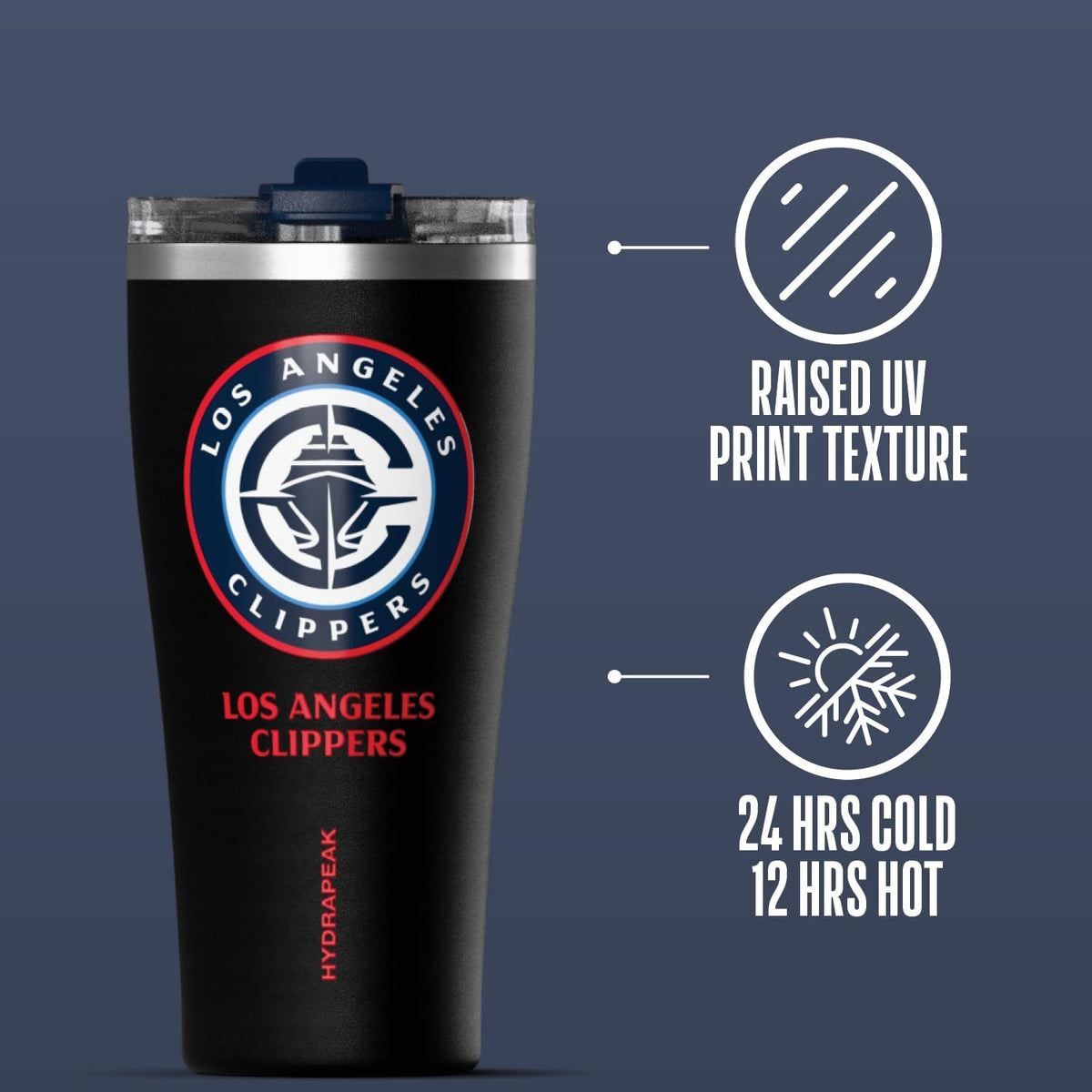 NBA Officially Licensed Houston Rockets 30oz Vacuum Insulated Stainless Steel Water Bottle with Straw Lid, Spill-Proof, Cup Holder Friendly Design for Daily Hydration