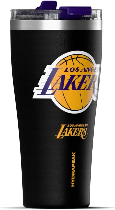 NBA Officially Licensed Houston Rockets 30oz Vacuum Insulated Stainless Steel Water Bottle with Straw Lid, Spill-Proof, Cup Holder Friendly Design for Daily Hydration