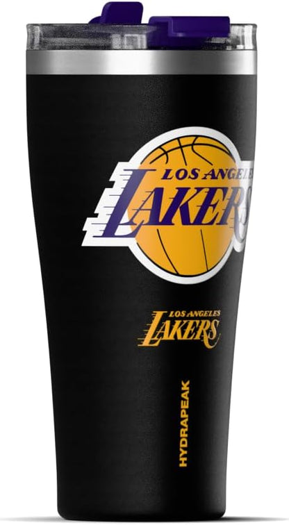NBA Officially Licensed Houston Rockets 30oz Vacuum Insulated Stainless Steel Water Bottle with Straw Lid, Spill-Proof, Cup Holder Friendly Design for Daily Hydration