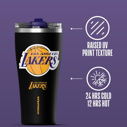NBA Officially Licensed Houston Rockets 30oz Vacuum Insulated Stainless Steel Water Bottle with Straw Lid, Spill-Proof, Cup Holder Friendly Design for Daily Hydration
