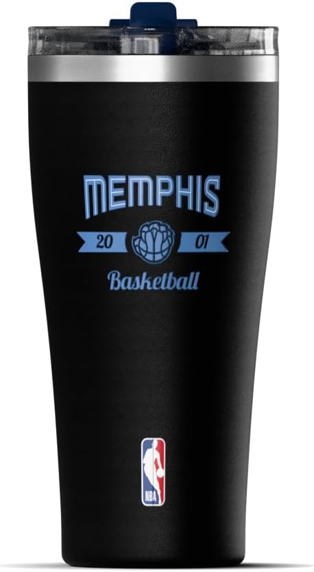 NBA Officially Licensed Houston Rockets 30oz Vacuum Insulated Stainless Steel Water Bottle with Straw Lid, Spill-Proof, Cup Holder Friendly Design for Daily Hydration