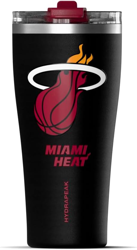 NBA Officially Licensed Houston Rockets 30oz Vacuum Insulated Stainless Steel Water Bottle with Straw Lid, Spill-Proof, Cup Holder Friendly Design for Daily Hydration