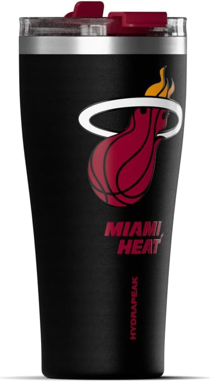 NBA Officially Licensed Houston Rockets 30oz Vacuum Insulated Stainless Steel Water Bottle with Straw Lid, Spill-Proof, Cup Holder Friendly Design for Daily Hydration