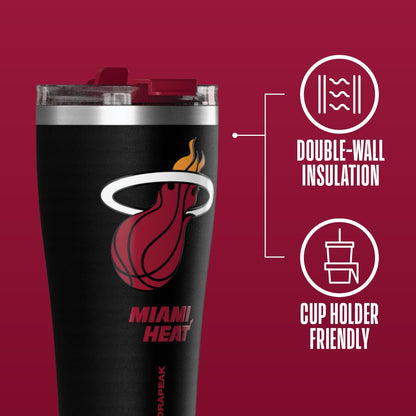 NBA Officially Licensed Houston Rockets 30oz Vacuum Insulated Stainless Steel Water Bottle with Straw Lid, Spill-Proof, Cup Holder Friendly Design for Daily Hydration