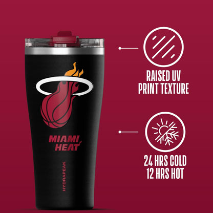 NBA Officially Licensed Houston Rockets 30oz Vacuum Insulated Stainless Steel Water Bottle with Straw Lid, Spill-Proof, Cup Holder Friendly Design for Daily Hydration