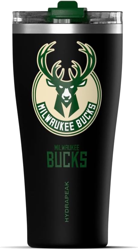 NBA Officially Licensed Houston Rockets 30oz Vacuum Insulated Stainless Steel Water Bottle with Straw Lid, Spill-Proof, Cup Holder Friendly Design for Daily Hydration