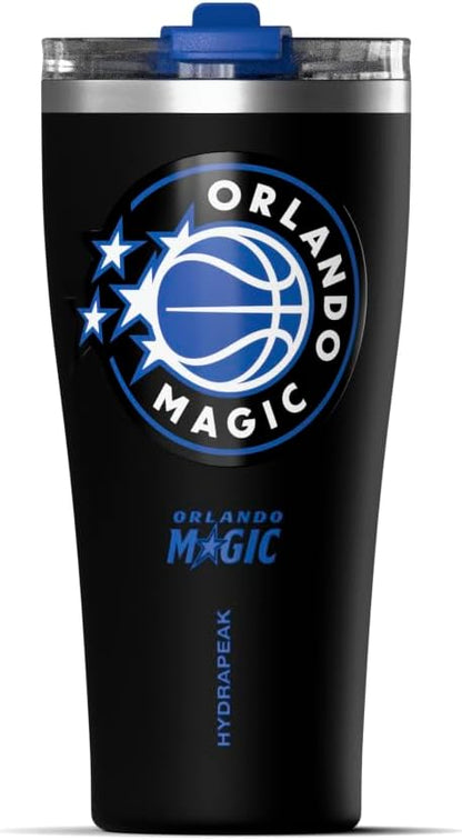 NBA Officially Licensed Houston Rockets 30oz Vacuum Insulated Stainless Steel Water Bottle with Straw Lid, Spill-Proof, Cup Holder Friendly Design for Daily Hydration
