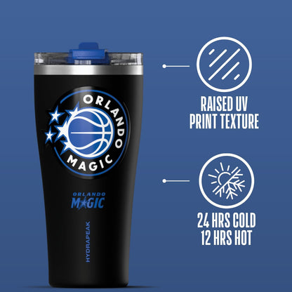 NBA Officially Licensed Houston Rockets 30oz Vacuum Insulated Stainless Steel Water Bottle with Straw Lid, Spill-Proof, Cup Holder Friendly Design for Daily Hydration