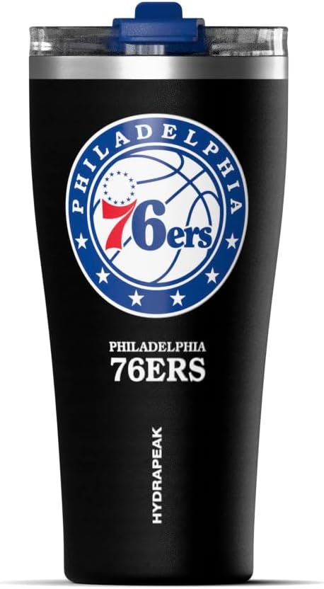 NBA Officially Licensed Houston Rockets 30oz Vacuum Insulated Stainless Steel Water Bottle with Straw Lid, Spill-Proof, Cup Holder Friendly Design for Daily Hydration