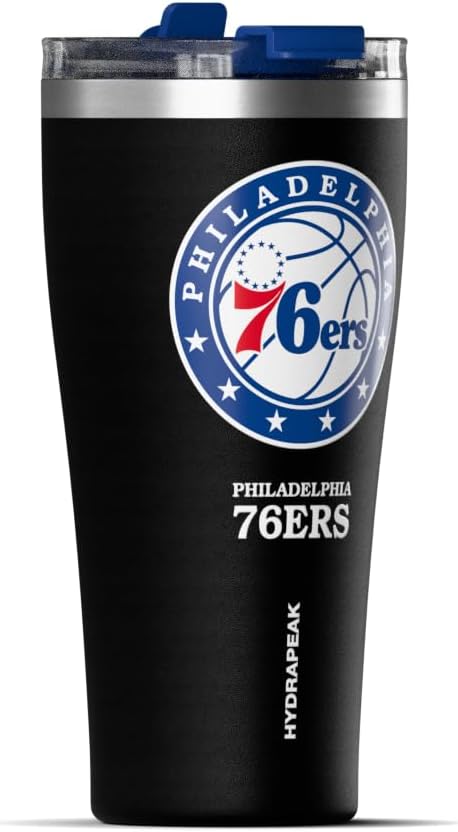NBA Officially Licensed Houston Rockets 30oz Vacuum Insulated Stainless Steel Water Bottle with Straw Lid, Spill-Proof, Cup Holder Friendly Design for Daily Hydration