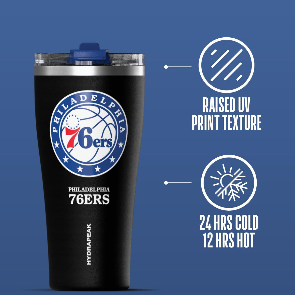 NBA Officially Licensed Houston Rockets 30oz Vacuum Insulated Stainless Steel Water Bottle with Straw Lid, Spill-Proof, Cup Holder Friendly Design for Daily Hydration