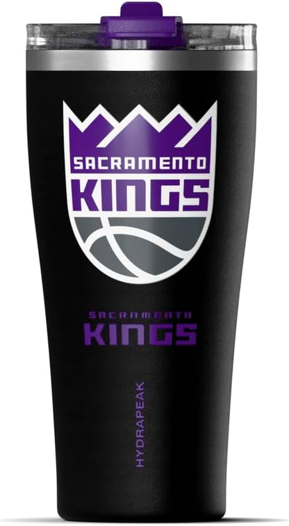 NBA Officially Licensed Houston Rockets 30oz Vacuum Insulated Stainless Steel Water Bottle with Straw Lid, Spill-Proof, Cup Holder Friendly Design for Daily Hydration