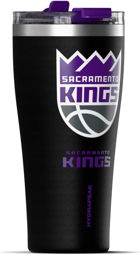 NBA Officially Licensed Houston Rockets 30oz Vacuum Insulated Stainless Steel Water Bottle with Straw Lid, Spill-Proof, Cup Holder Friendly Design for Daily Hydration