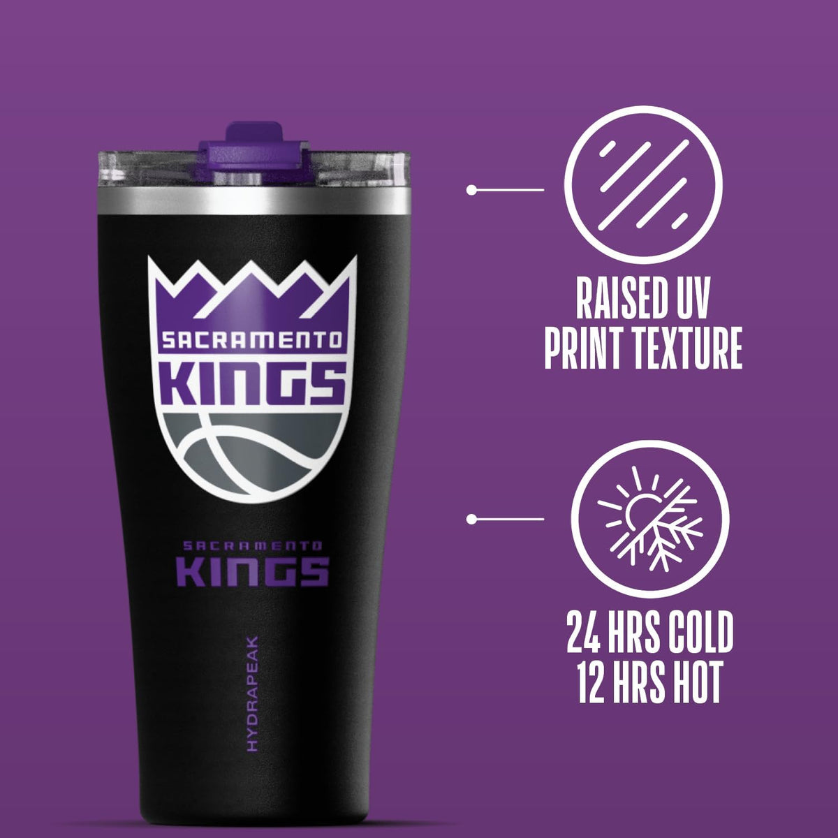 NBA Officially Licensed Houston Rockets 30oz Vacuum Insulated Stainless Steel Water Bottle with Straw Lid, Spill-Proof, Cup Holder Friendly Design for Daily Hydration