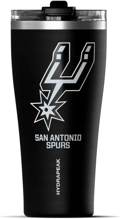 NBA Officially Licensed Houston Rockets 30oz Vacuum Insulated Stainless Steel Water Bottle with Straw Lid, Spill-Proof, Cup Holder Friendly Design for Daily Hydration