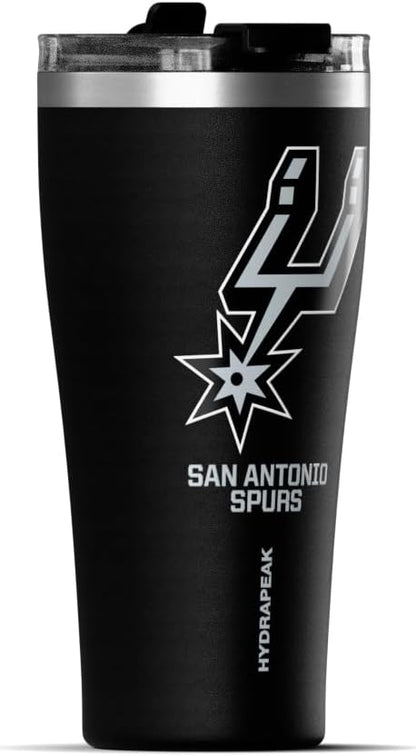 NBA Officially Licensed Houston Rockets 30oz Vacuum Insulated Stainless Steel Water Bottle with Straw Lid, Spill-Proof, Cup Holder Friendly Design for Daily Hydration
