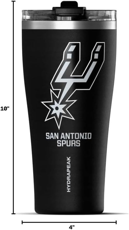 NBA Officially Licensed Houston Rockets 30oz Vacuum Insulated Stainless Steel Water Bottle with Straw Lid, Spill-Proof, Cup Holder Friendly Design for Daily Hydration