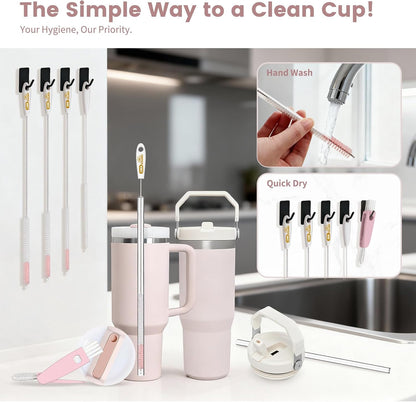 15 Inch Extra Long Straw Cleaner Brush Set, 5PCS for Stanley 40 oz Tumblers
