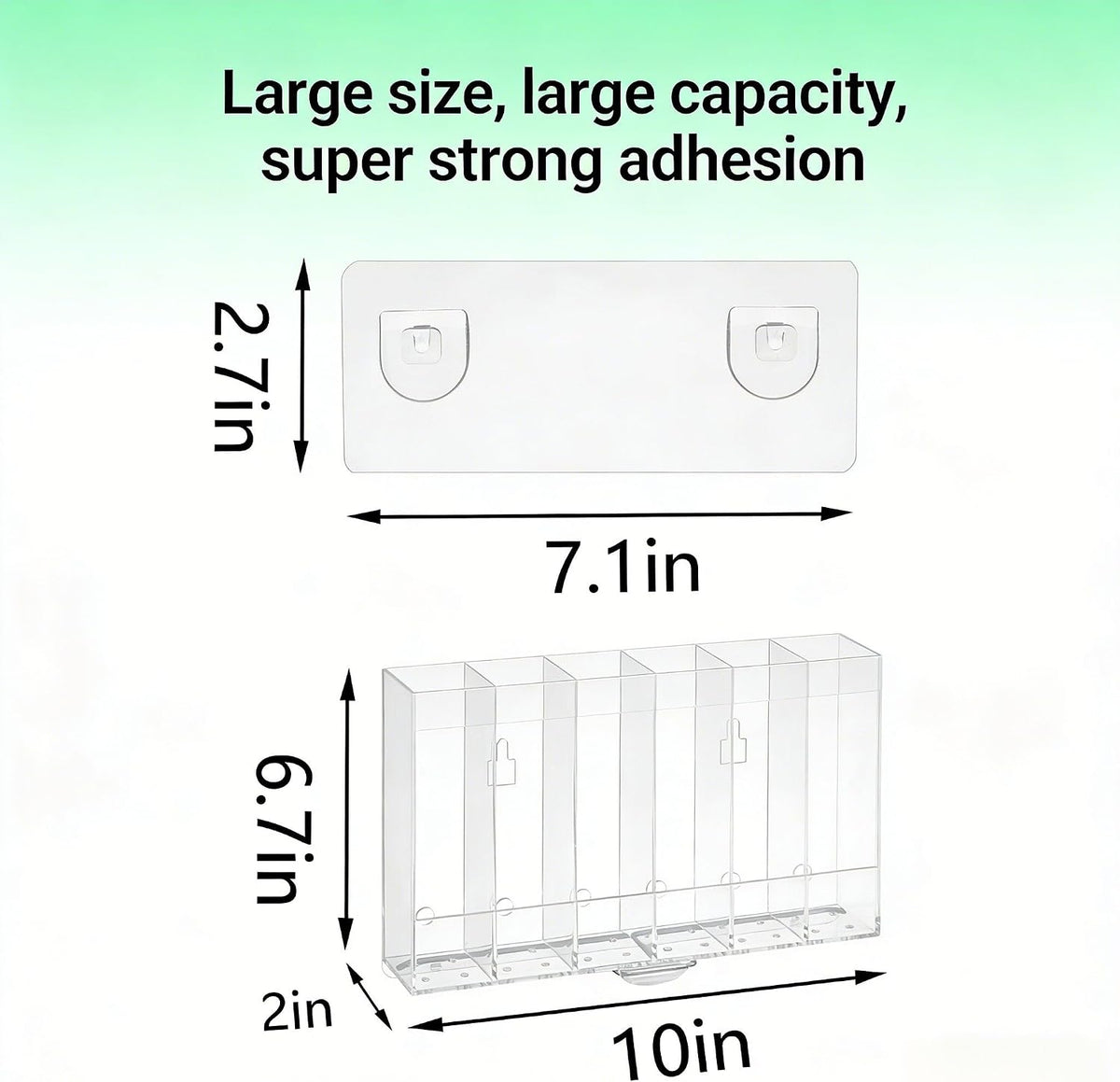 10''Acrylic Straw Holder for Cabinet Door with Tumbler Straw Organizer,Large Straw Storage with Washable Sticky Reusable Cup Lid Holder,Water Bottle Accessories Organizer for Kitchen(Clear)