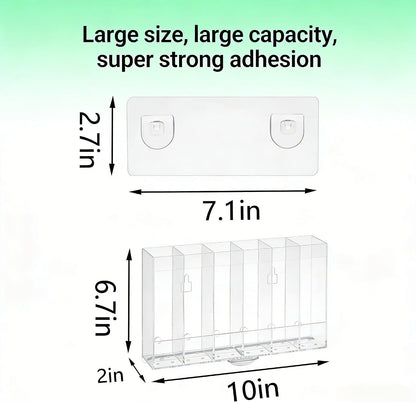 10''Acrylic Straw Holder for Cabinet Door with Tumbler Straw Organizer,Large Straw Storage with Washable Sticky Reusable Cup Lid Holder,Water Bottle Accessories Organizer for Kitchen(Clear)