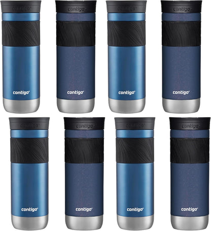 Byron 2.0 Stainless Steel Travel Mug with Snapseal Lid and Grip, 24oz, Midnight Berry, BPA Free and Leak Proof