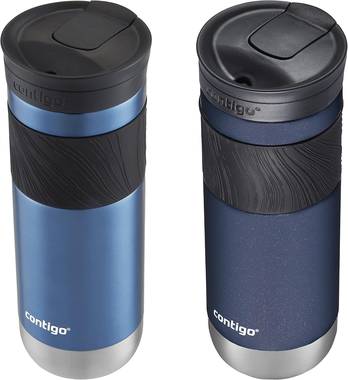 Byron 2.0 Stainless Steel Travel Mug with Snapseal Lid and Grip, 24oz, Midnight Berry, BPA Free and Leak Proof