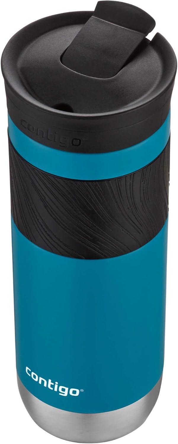 Byron 2.0 Stainless Steel Travel Mug with Snapseal Lid and Grip, 24oz, Midnight Berry, BPA Free and Leak Proof