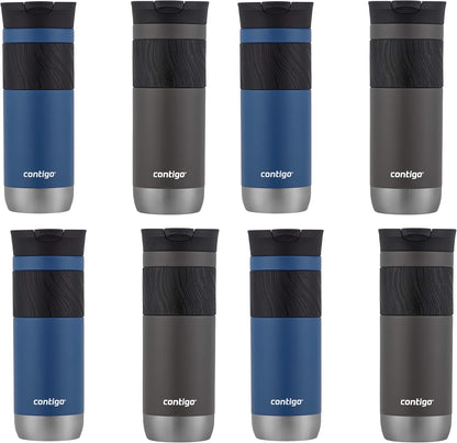 Byron 2.0 Stainless Steel Travel Mug with Snapseal Lid and Grip, 24oz, Midnight Berry, BPA Free and Leak Proof