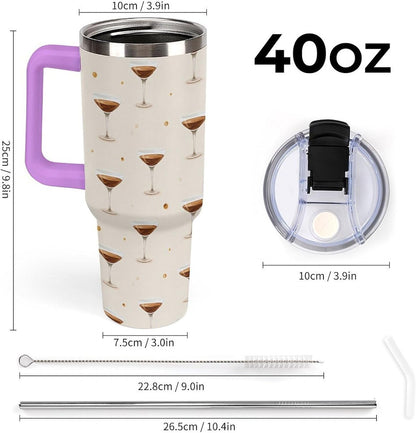 Leakproof Car Cup Vacuum Sealed With Lid For Office Crystal Clear Blue Water Ripple Print Drinkware Light Rose Red-style-5 - Colors C