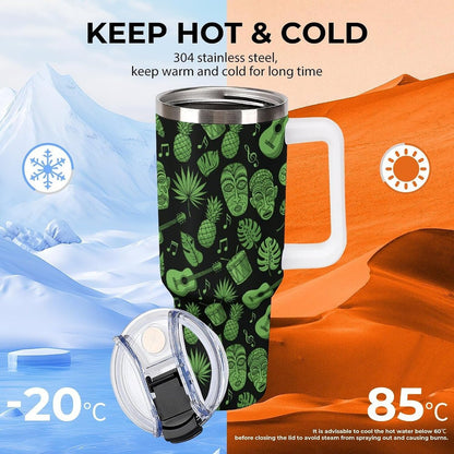 Leakproof Car Cup Vacuum Sealed With Lid For Office Crystal Clear Blue Water Ripple Print Drinkware Light Rose Red-style-5 - Colors C