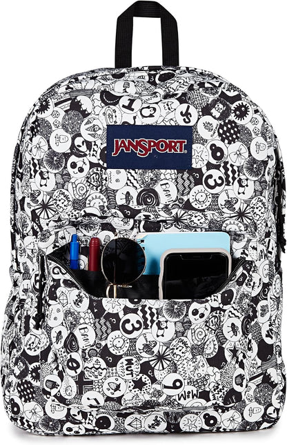 SuperBreak One Backpacks - Durable, Lightweight Bookbag with 1 Main Compartment, Front Utility Pocket with Built-in Organizer - Premium Backpack, Black - Colors B